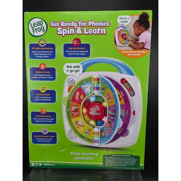 LeapFrog Get Ready for Phonics Spin and Learn Educational Toy Vocabulary Skills - Picture 5 of 8